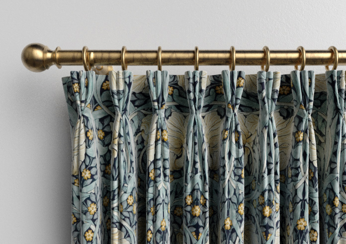 William Morris Pimpernel Velvet, Indigo - Made to Measure Curtains - Image 11